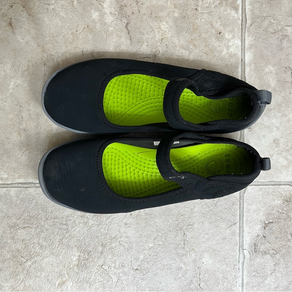 CROCS Black Sandals with Streamlined Slip-On Design